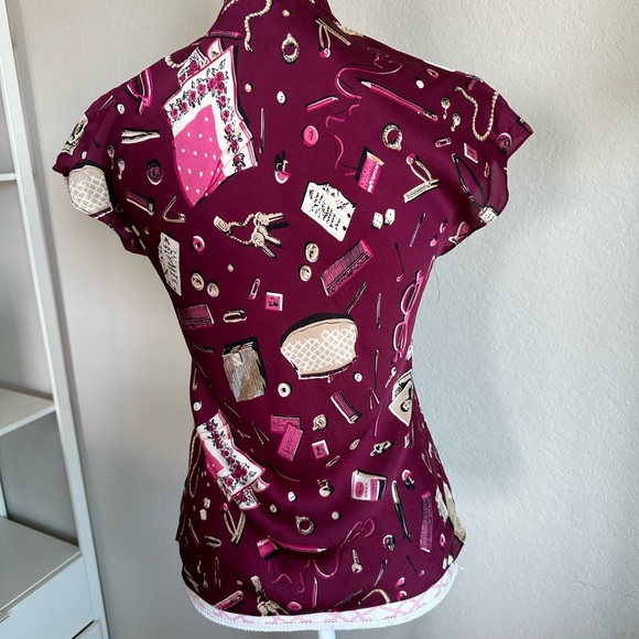 Talbots Raspberry Silk Blouse - Picture 5 of 5